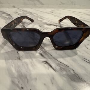 VANLINKER Polarized Rectangle Retro Vintage 90s Style Sunglasses Brown